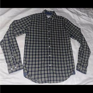 Express Men's XS Blue/Green Plaid Long Sleeve Button Down Dress Shirt/Slim